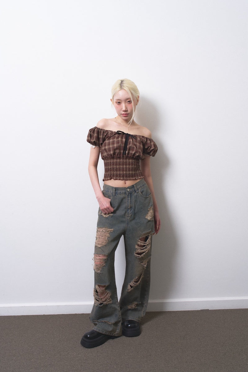 Vintage Damaged Denim – unsually