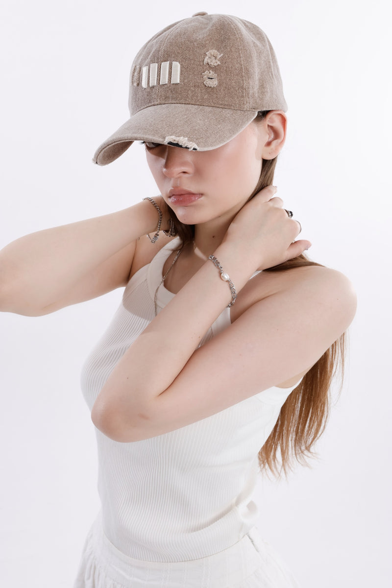 帽子 unsually Washed Damage Cap (moca brown) 3rd Restock】Washed Damage Cap (moca brown) – unsually