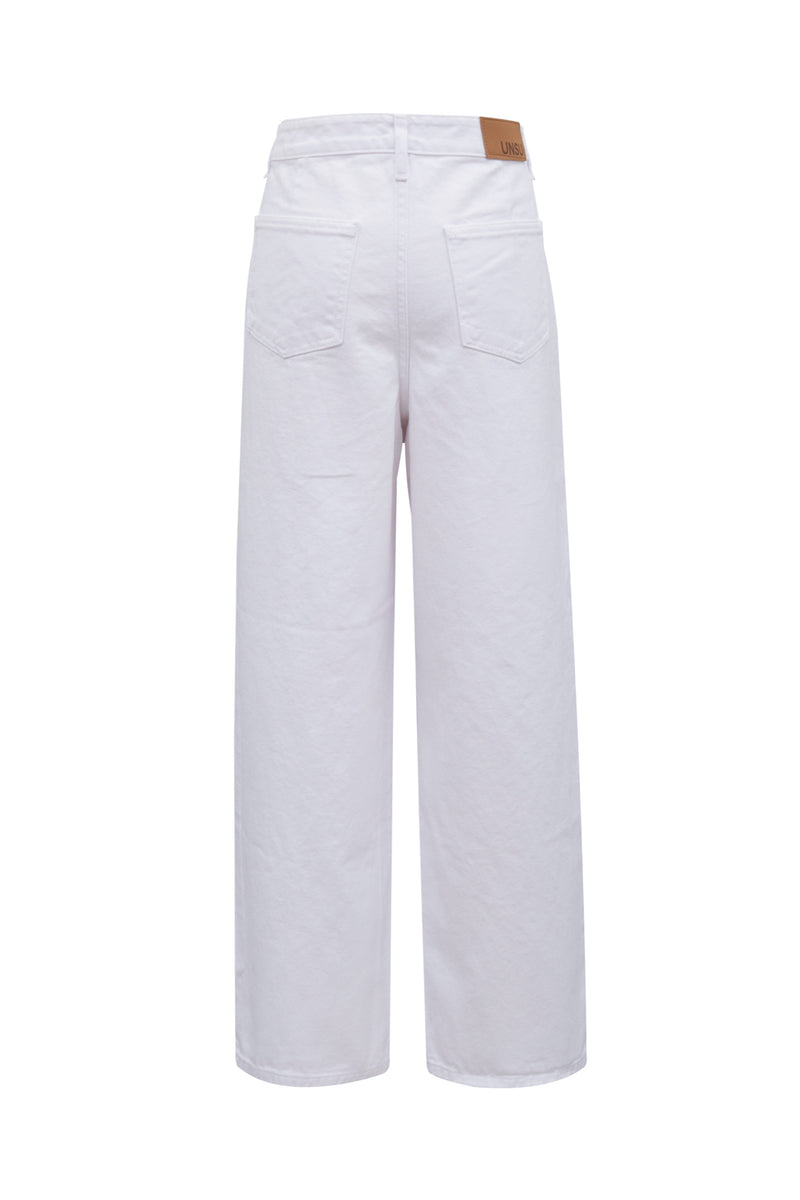 【翌日発送可】unsually damage wide denim Damage Wide Denim(White) – unsually