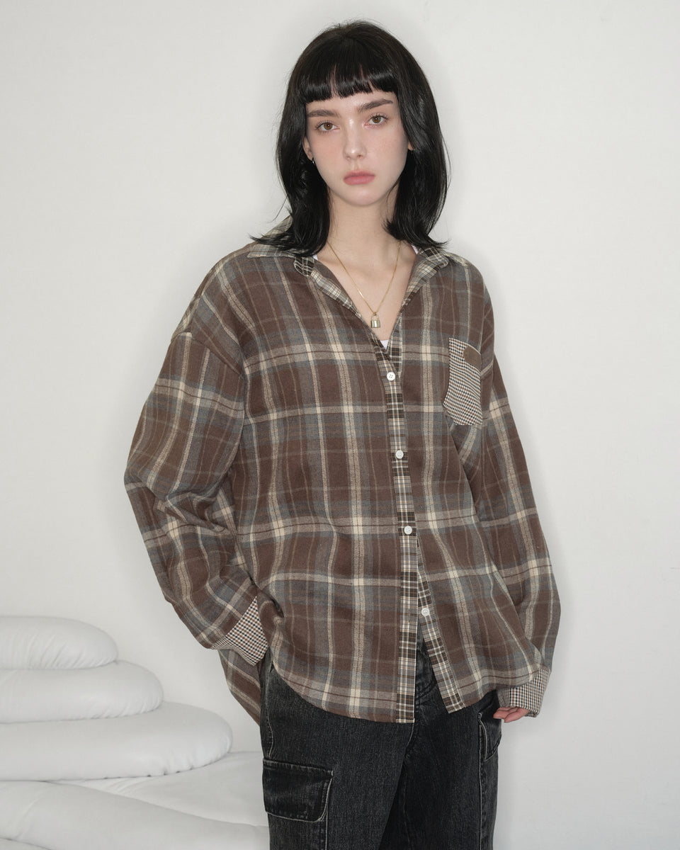 Contrast Check Shirt – unsually