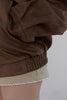 Velour High Neck Jacket -brown