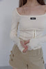 Square Neck Corset Top -cream