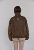 Velour High Neck Jacket -brown