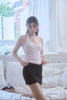 Halter Neck Lace Top-pink