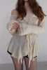 Frill Blouse Top -white