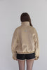 Velour High Neck Jacket -beige