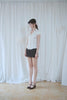 Satin V-Neck Lace Shirt -butter ivory