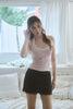 Halter Neck Lace Top-pink