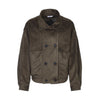 Velour High Neck Jacket -brown