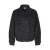 Velour High Neck Jacket -black