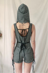 Striped Hooded All-in-One
