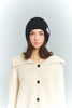 Back-Ribbon Warm Knit Hat