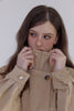 Velour High Neck Jacket -beige