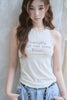 Studded Sleeveless Top -lemon yellow