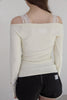 Lace Detail Off-Shoulder Top -cream