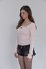 Square Neck Corset Top -pink