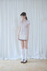 Satin V-Neck Lace Shirt -pink