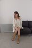 Distressed Knit Top -cream