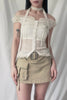 Dot Sheer Blouse(ivory)