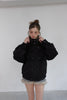 Velour High Neck Jacket -black