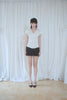 Satin V-Neck Lace Shirt -butter ivory