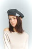 Classic Check Leather Beret