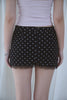 Dot Mini Skirt -black