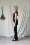 Dot Sheer Blouse(Burgundy)