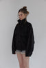 Velour High Neck Jacket -black