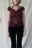 Dot Sheer Blouse(Burgundy)