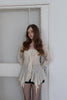 Frill Blouse Top -white