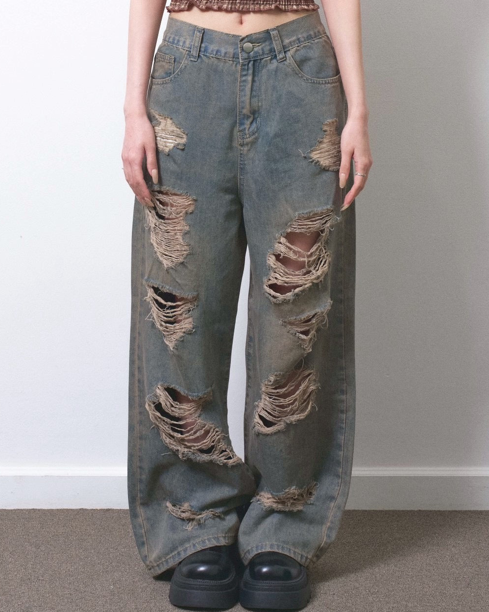 パンツ unsually Vintage Damaged Denim Vintage Damaged Denim – unsually