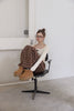 Check Lace Long Pants -brown
