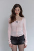 Square Neck Corset Top -pink
