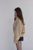 Velour High Neck Jacket -beige