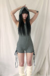 Striped Hooded All-in-One
