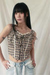 Check Corset Bustier(beige)
