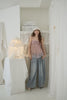 Wide-Leg Studded Denim Jeans (Belt Included)