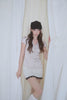 Satin V-Neck Lace Shirt -pink