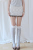 Dot Mini Skirt -white