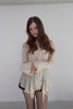 Frill Blouse Top -white