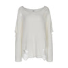 Distressed Knit Top -cream