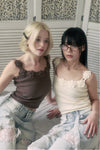 Rose Knit Sleeveless(brown)
