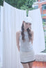 Studded Sleeveless Top -gray