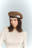 Classic Check Leather Beret