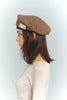 Classic Check Leather Beret