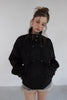 Velour High Neck Jacket -black