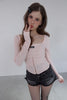 Square Neck Corset Top -pink
