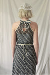Halter Neck Check Dress
