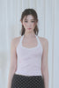 Halter Neck Lace Top-pink